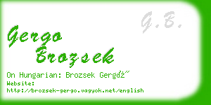 gergo brozsek business card